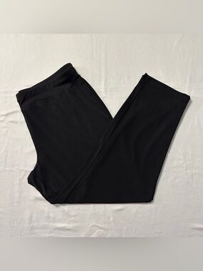 Susan Graver Modern Essentials Liquid Knit Pants Black Petite Large LP Pull On